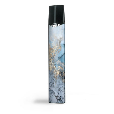 Skin Decal Vinyl Wrap for Smok Infinix Ultra Portable Kit Vape Skins Stickers Cover / Blue Gold Grey Marble Pattern