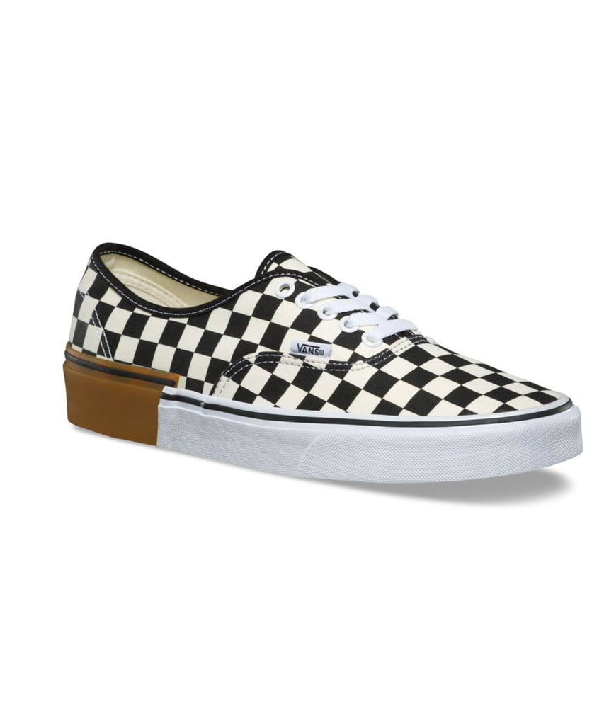 vans authentic gum block checkerboard skate shoes
