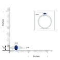 thumbnail image 4 of ANGARA Natural Prong-Set Solitaire Blue Sapphire Split Shank Ring in 14K White Gold for Women (Size-7x5mm) | September Birthstone, Anniversary, Jewelry Gift for Women | Natural Blue Sapphire Ring, 4 of 9