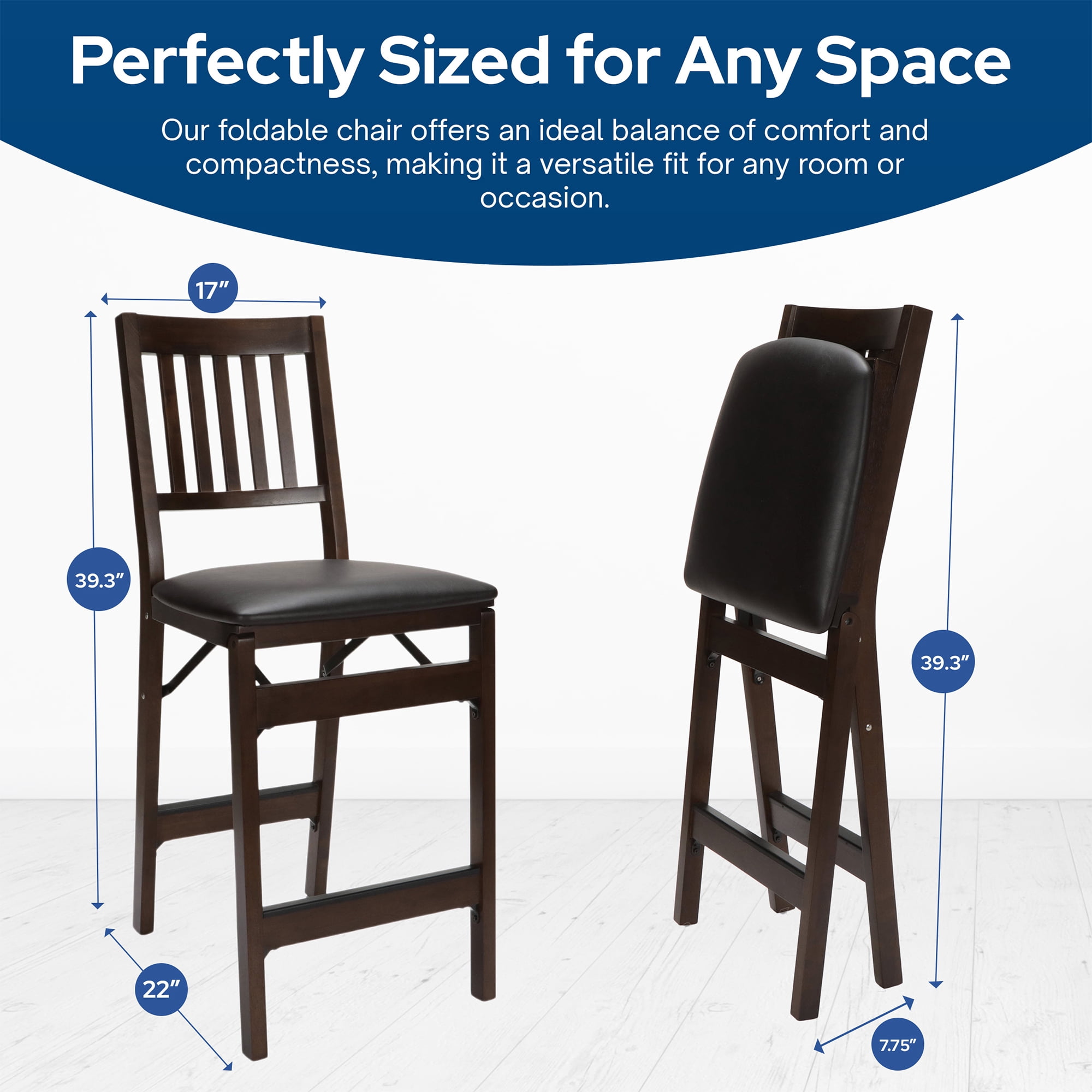 Stakmore Arts and Crafts Folding Counter Stool (Set of 2)