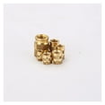 thumbnail image 5 of Brass Hot Melt Insert Nuts Heating Molding Copper Thread Inserts Nut Double Twill Knurled Injection Brass Nut M3, 5 of 6