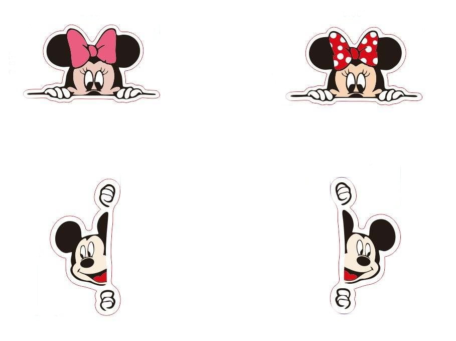 3'' or 5'' Minnie Mouse Cartoon Car Bumper Sticker Decal 