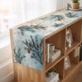 thumbnail image 6 of Blue Christmas Table Runner 90 Inches Long, Cotton Linen Table Runner Dresser Scarf, Xmas Botanical Pine Cones Fabric Tablerunners for Dining Coffee Tables Wedding Holiday Party 13"x90", 6 of 9