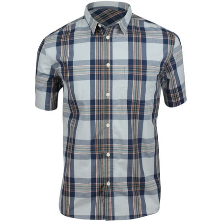 - Quiksilver Mens Tidal Ridge SS Button Up Shirt - Microchip Ridge Top