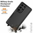 thumbnail image 6 of 2 in 1 PC Strudy Case for Samsung Galaxy S25 Ultra, Military Grade Shockproof Bumper Hybrid PC Back Cover Anti-Scratch Lightweight Phone Case for Galaxy S25 Ultra ,Black, 6 of 6
