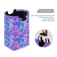 thumbnail image 3 of Yayeee Freestanding Laundry Hamper with Handle Collapsible Large Storage Basket for Clothes, Purple Starfish Pattern, 3 of 7