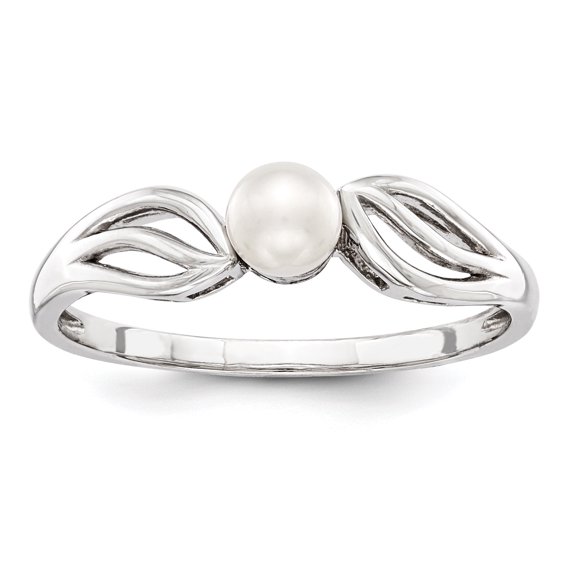 Designer Sterling Silver Rhodium-Plated Fw Cultured Pearl Ring Made In China -Jewelry By Sweet Pea Creations