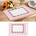 thumbnail image 6 of Mother's Day Placemats Set of 4, Watercolor Pink Flower Border Rustic Floral Leaf Non-Slip Place Mats Washable Table Mats for Kitchen Dining Table Decorations Indoor/Outdoor, 6 of 9