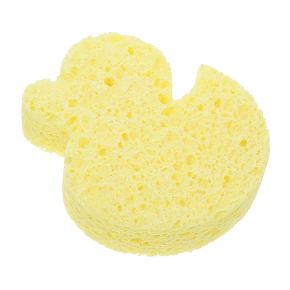 Esponja de baño de dibujos animados para bebés, suave y cómoda, esponja de baño, suministros de ducha (pato amarillo)