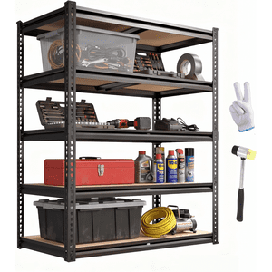 UBERLYFE 5-Tier Heavy Duty Shelving Unit, 72"H, 2400 lbs