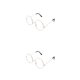 thumbnail image 1 of Guardurnaity Nuevas gafas ópticas Retro para hombres y mujeres, marco de Metal, gafas Vintage decorativas para niños y niñas rosa dorado 2piezas Guardurnaity CBP073182, 1 of 5