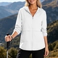 thumbnail image 3 of TAGOLD Womens Winter Hooded Casual Outwear & Jackets Solid Color Zip Up Hooded Loose Long Sleeve Casual Outer Top With Side Pockets For Daily Street Outdoor Office Wear, 3 of 5