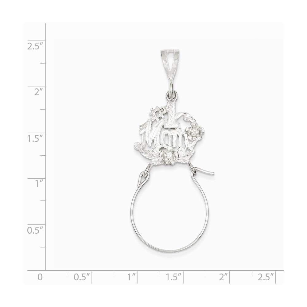 Sterling Silver #1 Mom Charm Holder