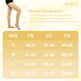thumbnail image 4 of Compression Stockings for Women, PUTUO 200D Closed Toe Thigh High 15-21 mmHg Compression Socks with Silicone Grip Semi-Transparent, Graduated Support Hoses for Varicose Veins Edema DVT Flight, Beige, 4 of 8