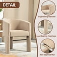 thumbnail image 5 of Finnhomy Modern Dining Chairs, Set of 1 Velvet Upholstered Barrel Dining Chairs with Open Back, 3-Leg Upholstered Side Armchairs, Perfect for Dining, Living Room, Bedroom, Kitchen, 5 of 6
