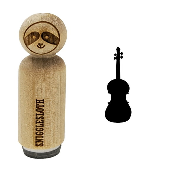 Violin Music Instrument Silhouette Rubber Stamp for Scrapbooking Crafting Stamping - Mini 1/2 Inch
