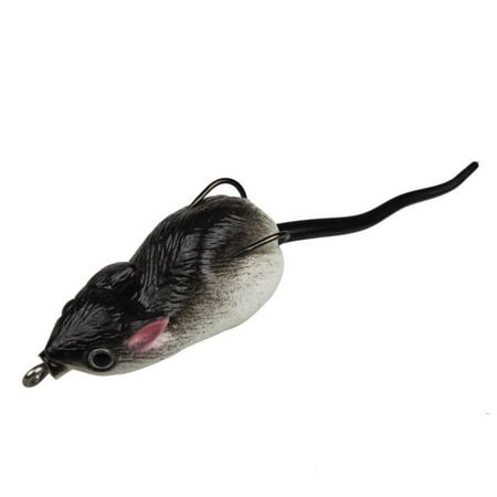 Soft Rubber Mouse Fishing Lures Baits Top Water Tackle Hooks Bass
