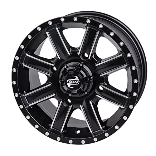 4/137 Tusk Cascade Wheel 14x7 4.0   3.0 Machined/Black for Kawasaki Teryx 800 S Le 2021-2025