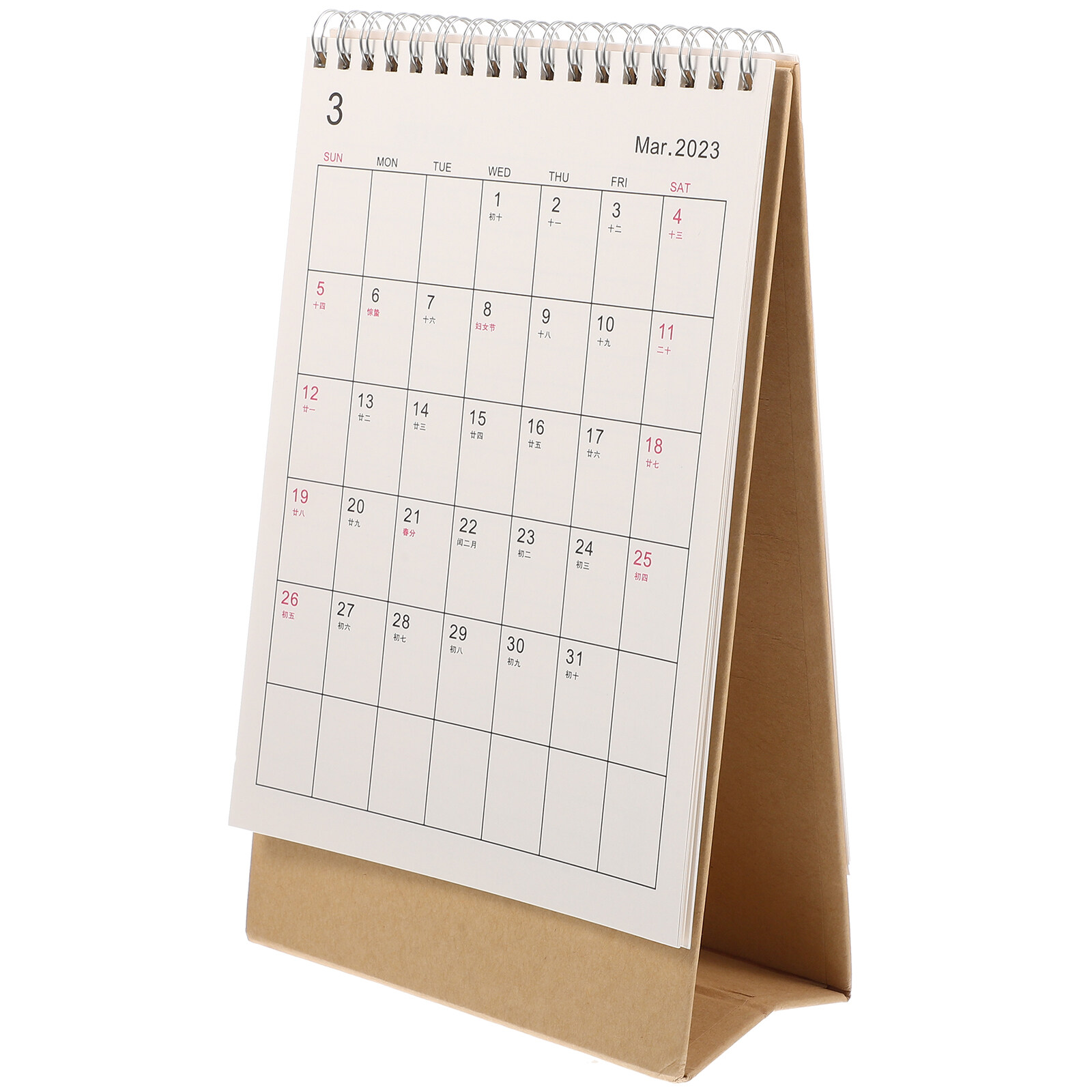 Calendar Desk Standing Table Planner Year Monthly Pad Tabletop Mini