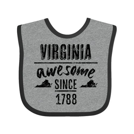

Inktastic Virginia Awesome Since 1788 Gift Baby Boy or Baby Girl Bib
