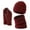 Red, variant on Autumn And Winter Scarf Hat Glove Set Fashionable Warm Wool Thickened Wool Hat Three Piece Set