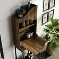 thumbnail image 3 of Furniture of America Jax Multi-Storage Wood Bar with 2-Shelf, Light Hickory, 3 of 8