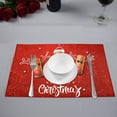 thumbnail image 3 of EREHome Joyeux Noël Cerf Set Porte-Plaque Set de 4, Tapis de Table Protecteur 12x18 Pouces, 3 of 5