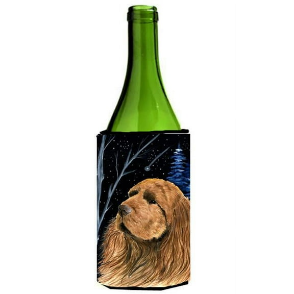 Starry Night Sussex Spaniel Wine bottle sleeve Hugger