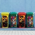 thumbnail image 6 of Wheelie Bin Stickers 2 Sheets Day of The Dead Sticky Dustbin Stickers Decals 15in x 32in Waterproof Self Adhesive Large Wraps, 6 of 9