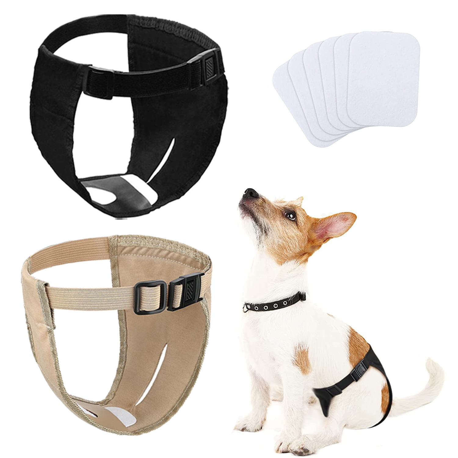 Female Dog Diapers,2 Pcs Dog Pants Dog Nappies with Sanitary Pad