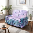 thumbnail image 4 of Xoenoiee Boho Mandala Marble Print Reclining Loveseat Slipcover, 6-Piece Velvet Stretch Loveseat Reclining Sofa Covers, 2 Seat Recliner Couch Washable Love Seat Slipcovers, 4 of 6