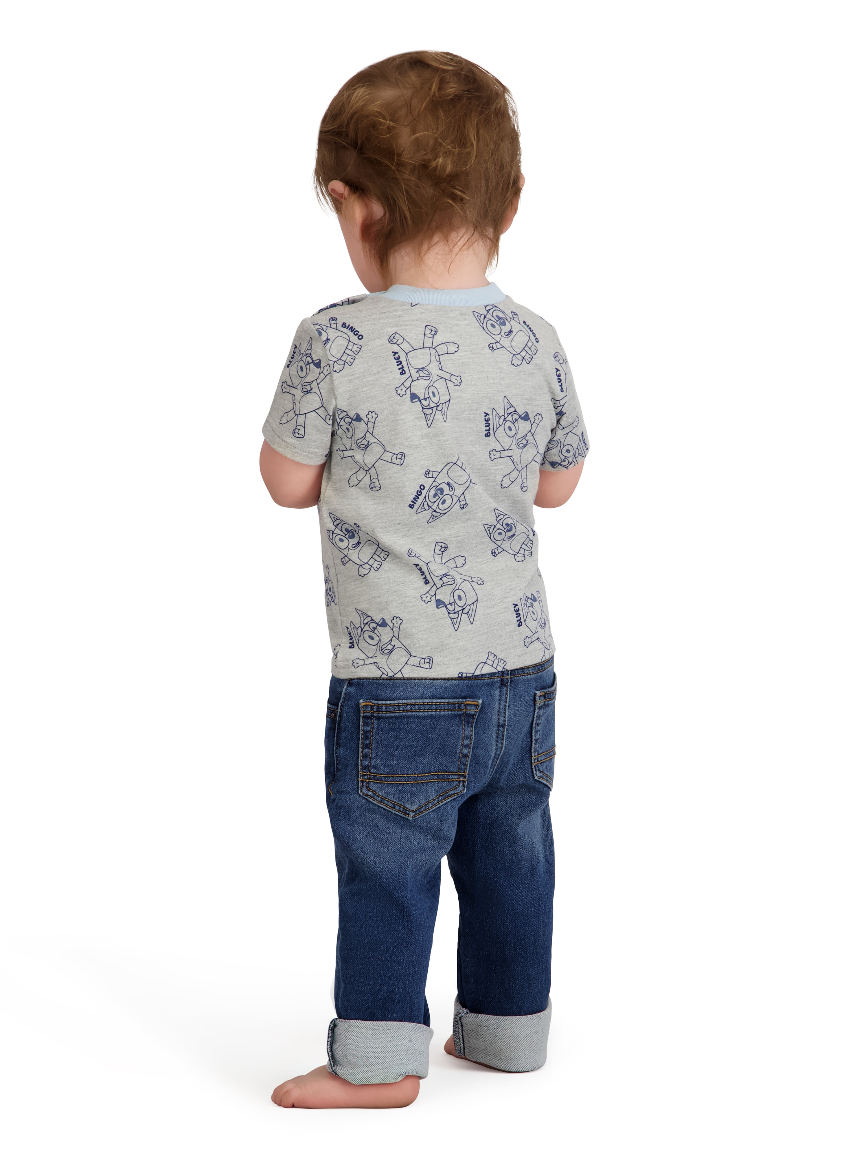 Bluey Baby Boy 2 Pack Short Sleeve Tee Shirts, Sizes 0/3 Months-24 Months