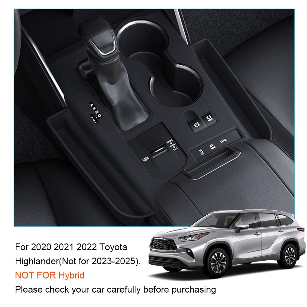 Black Gear Shift Panel Trim Cover For 2020-2022 Toyota Highlander Accessories