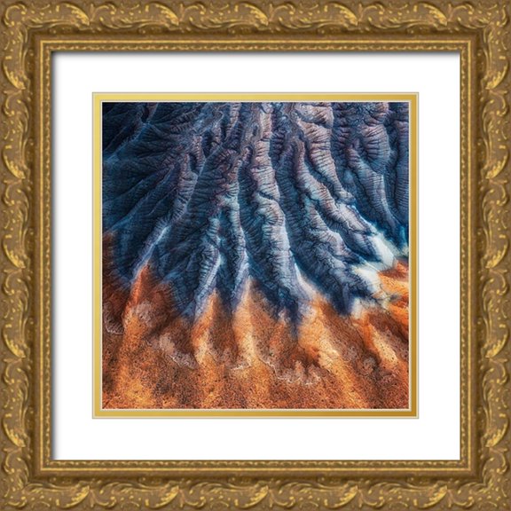 Xu, Mei 20x20 Gold Ornate Wood Framed with Double Matting Museum Art Print Titled - Pleated Skirt