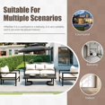 thumbnail image 3 of Multi-person Wood Outdoor Furniture Set 4 Pieces Patio Metal Conversation Sets Patio Sectional Sofa Set with Waterproof, Anti-rust and Anti-UV(Beige), 3 of 9