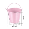 thumbnail image 2 of 2"x2" Small Metal Bucket Colorful Buckets Cute Candy Tiny Decorative Pails with Handles Pink 3 Pack, 2 of 6