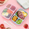thumbnail image 5 of Dalrosia Bento Lunch Box Set Wheat Straw Meal Prep Food Storage Containers Plastic, Microwave and Dishwasher Safe, 5 of 8