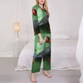 thumbnail image 3 of Logiee Red-Eyed Tree Frog-1 Print Womens Pajamas Set,Long Sleeve Sleepwear,Button Down Lounge Set 2 Pieces,Soft Nightwear Pjs Set-XX-Large, 3 of 7