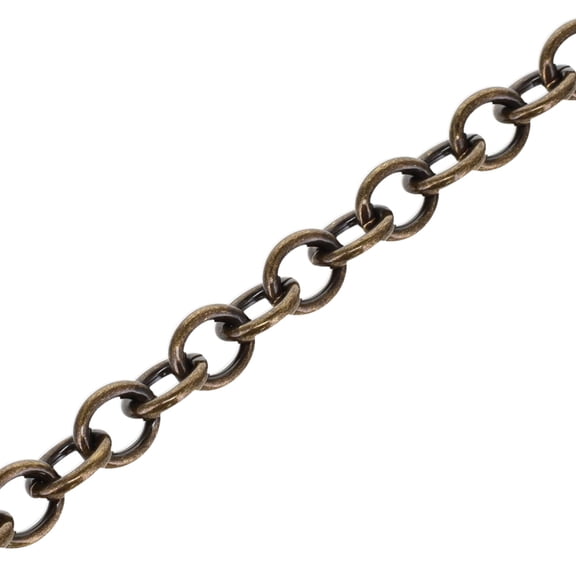 B8830 Antique Brass, Oval Chain, Solid Brass-LL (36" length)