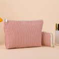 thumbnail image 4 of Neceser Maquillaje Pana A Rayas Floral Gran Capacidad Portátil 2 Piezas St (A), 4 of 7