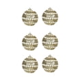 thumbnail image 1 of 6 adornos navideños de bolas para árbol de Navidad de 5,5 cm para colgar. Perlas de oro, 1 of 9