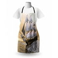 thumbnail image 3 of Maritime Apron, Ship Sailing on the Ocean with Full Sail Digital Computer Graphic Composition, Unisex Kitchen Bib with Adjustable Neck for Cooking Gardening, Adult Size, Multicolor, by Ambesonne, 3 of 4