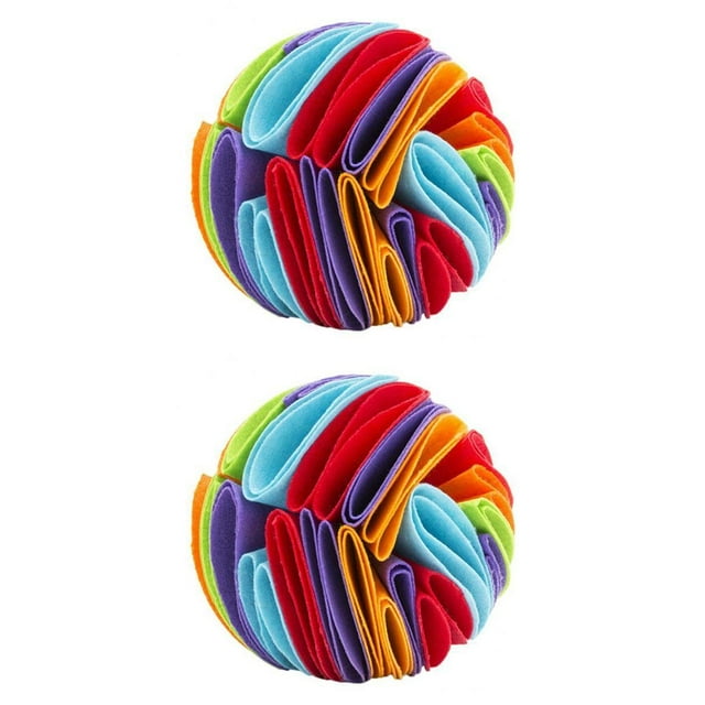 2x Snuffle Ball Dog Puzzle Toys Aumentar El Coeficiente Intelectual Alimentador De Dispensación Lento Mascota Sunnimix none