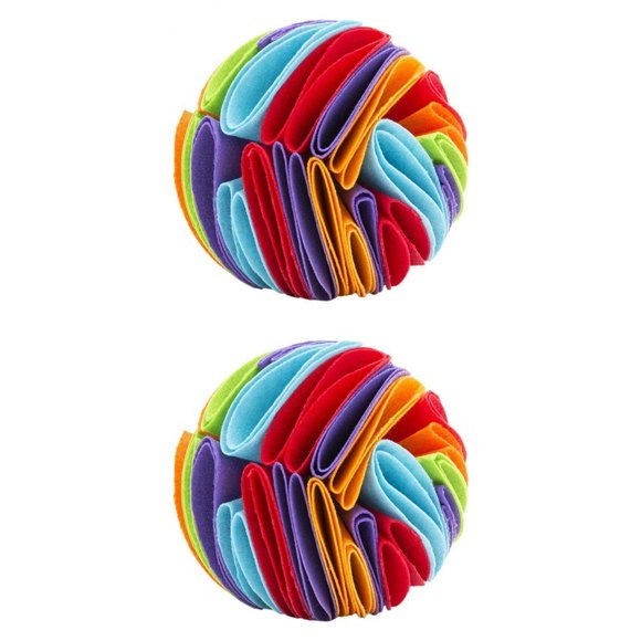 2x Snuffle Ball Dog Puzzle Toys Aumentar El Coeficiente Intelectual Alimentador De Dispensación Lento Mascota Sunnimix none