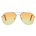 thumbnail image 2 of OWL Aviator Sunglasses Gold Metal Frame Two Tone Lens for Men and Women, 2 of 6