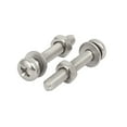 thumbnail image 2 of M4x25mm 304 Stainless Steel  Pan Head Bolt Screw Nut w Washer 15 Sets, 2 of 5