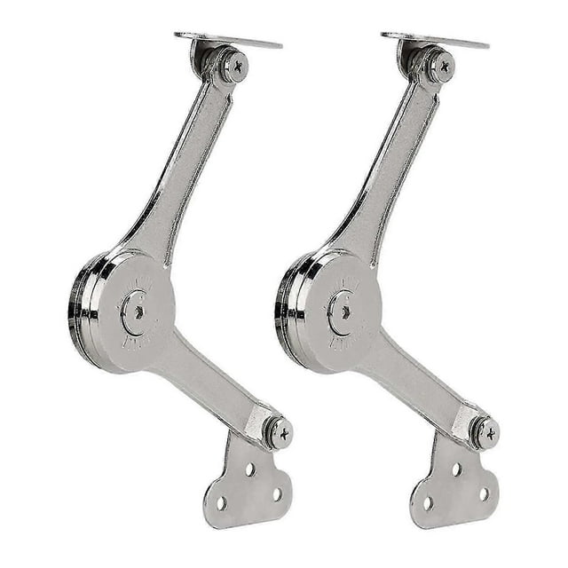2pcs Heavy Duty Lid Support Hinges Soft Close Fold Lid Stay Hinge Keep Lid Hinge Open for Cabinet