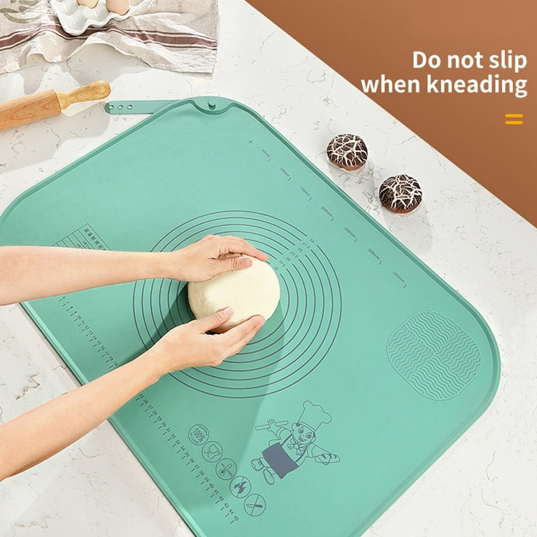 wirlsweal Heat Resistant Pastry Mat Silicone Pastry Mat Extra Non-stick  Heat-resistant Rectangle Food Grade Countertop Bread Dough Kneading Rolling  Pad Kitchen 