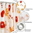 thumbnail image 5 of Christmas Gingerbread Shower Curtain, White Xmas Cute Gingerbread Man House Snowflake Winter New Year Holiday Bathroom Curtain Waterproof Fabric Machine Washable with Hooks, 36" Wx72 L, 5 of 6