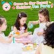 thumbnail image 5 of Crrynuo - Juego de té de madera para niños - 15 piezas - Juego de imitación - Madera de roble - Apto para niños de 4 a 6 años, 5 of 7